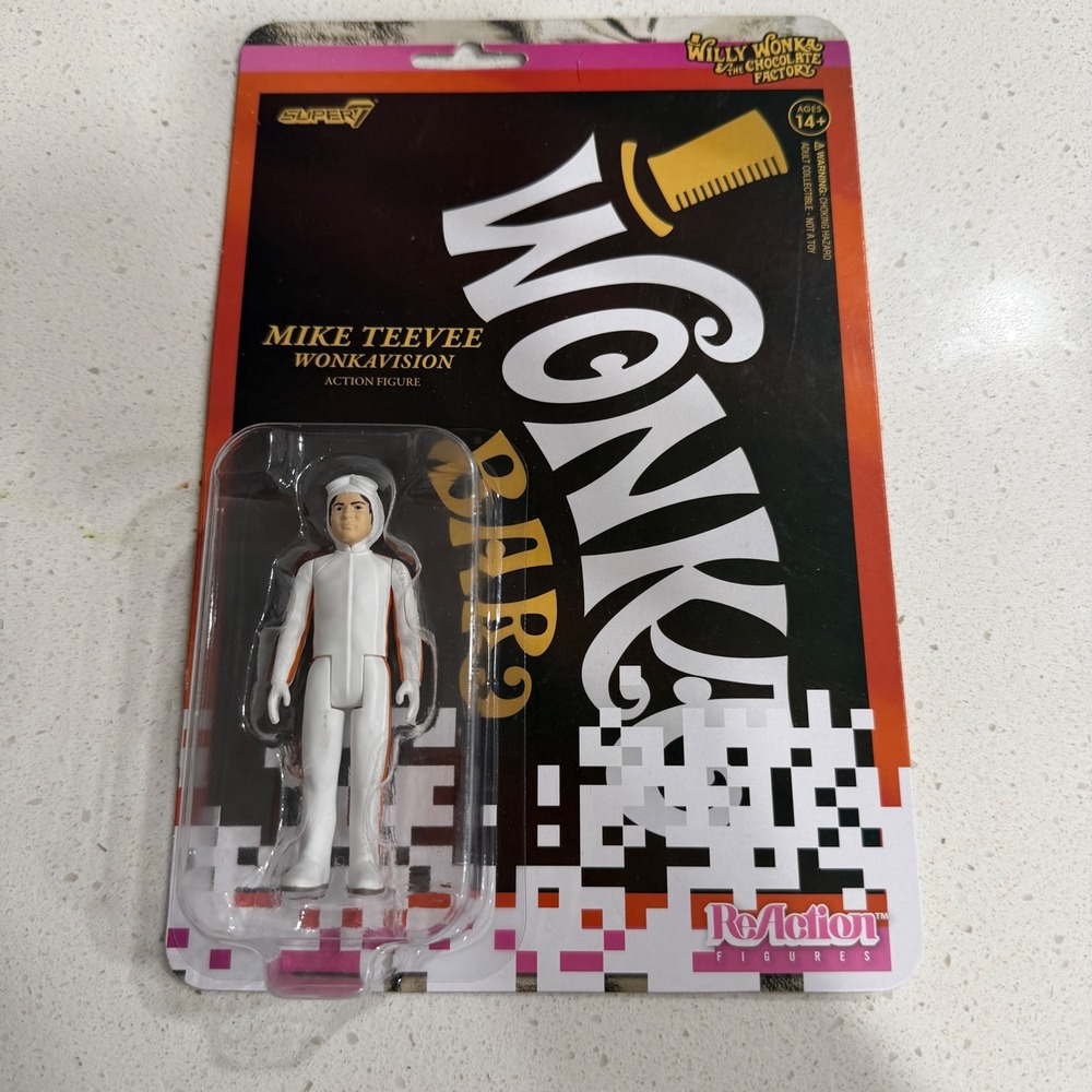Super7 Willy Wonka Mike Teevee Wonkavision ReAction Action Figure NEW - Picture 2 of 7